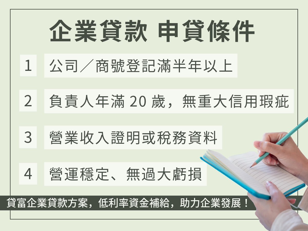 企業貸款申請條件