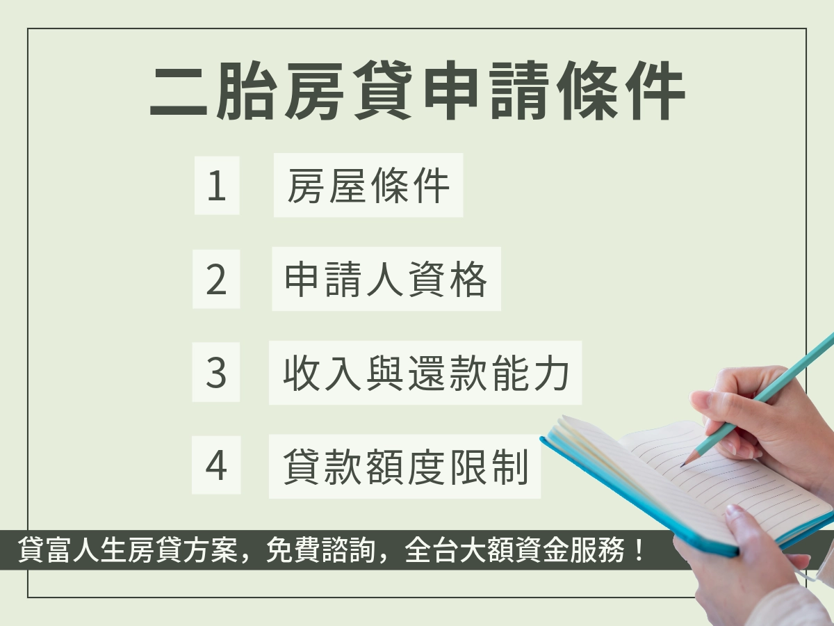 二胎房貸申請條件