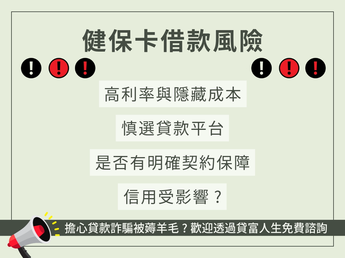 健保卡借款風險