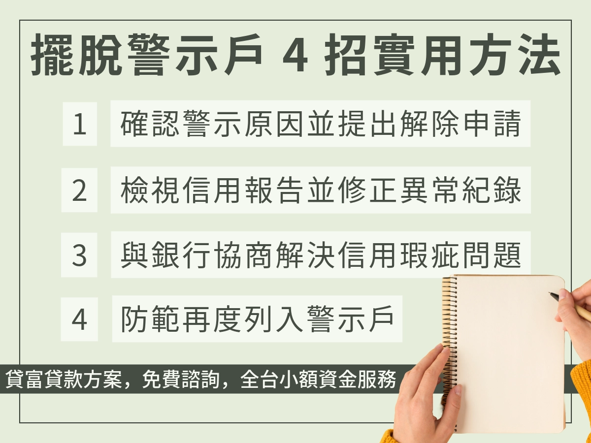 擺脫警示戶4招實用方法