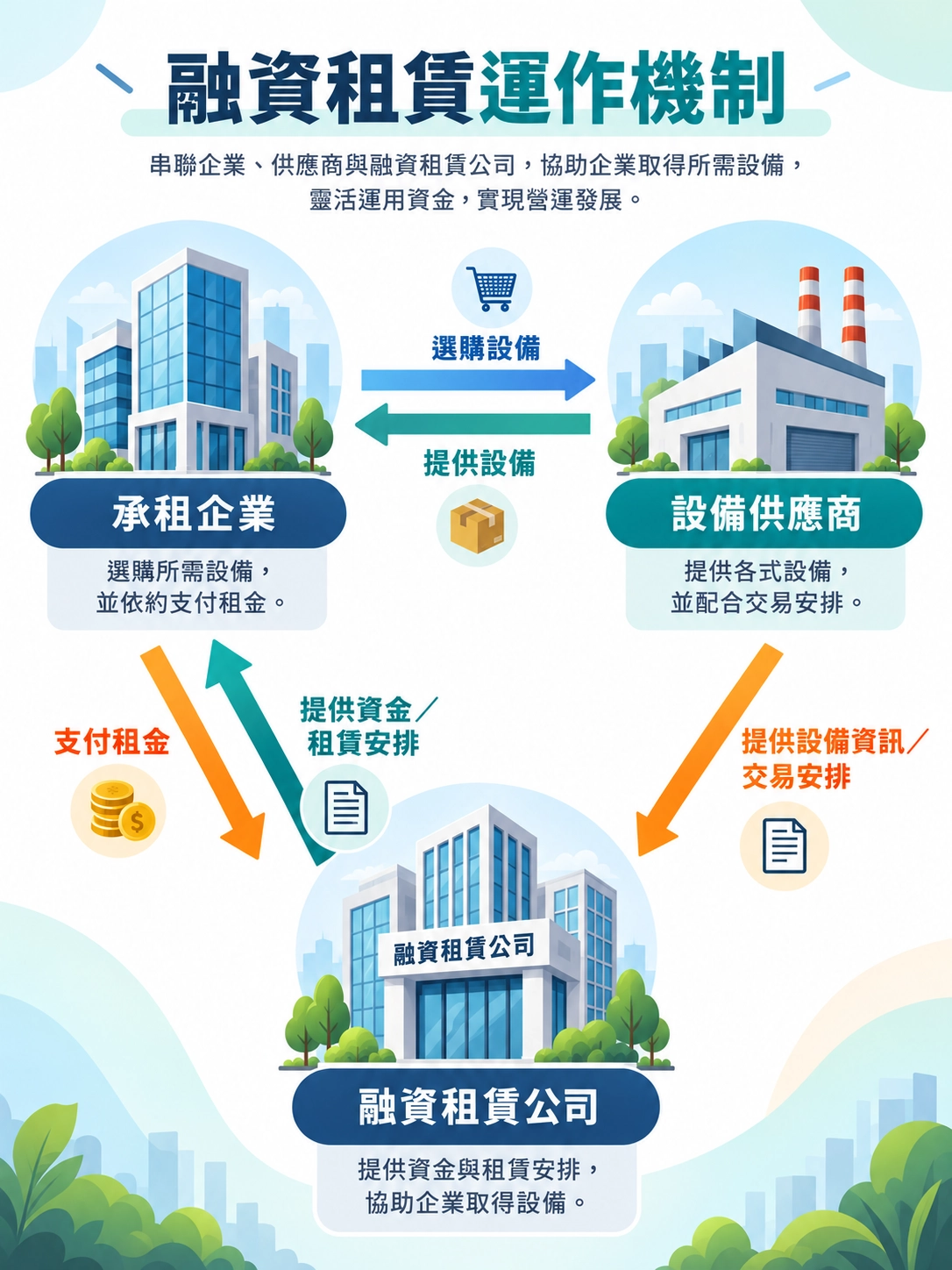融資租賃運作機制的三角關係/貸富人生
