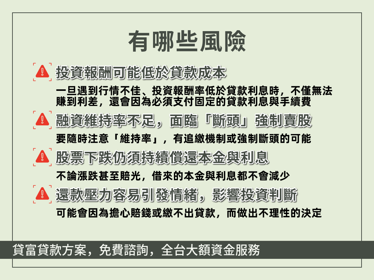 借錢買股票的風險