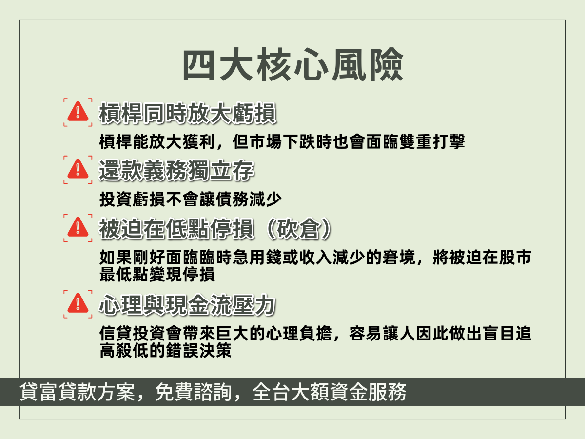 借信貸買股票的風險
